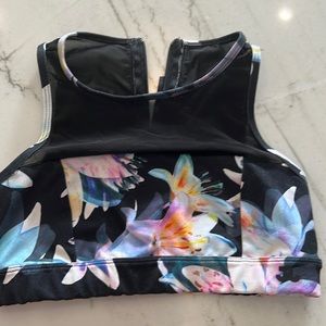 Joe & Jax dance floral sport bra or mesh top